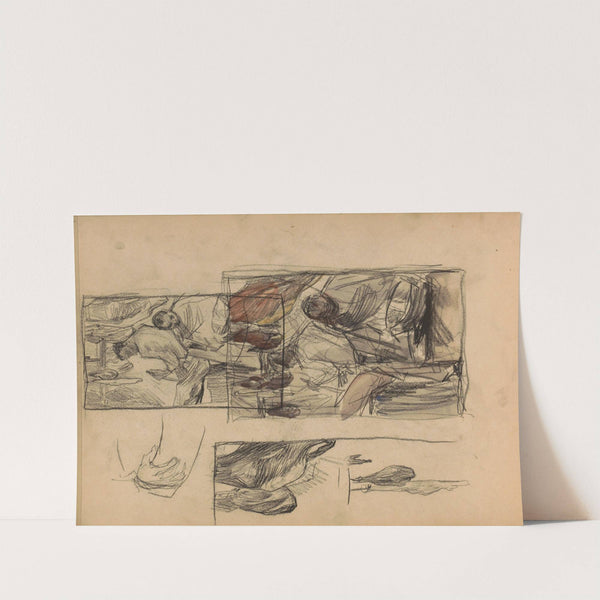 Figuren in een slagerij (1887) by Marius Bauer