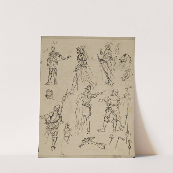 Figuren in kostuums uit 1525, waaronder koning Frans I van Frankrijk (1885) by Marius Bauer