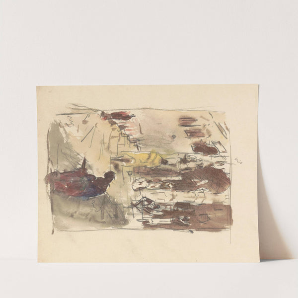 Figuren op een tempeltrap (1924 - 1925) by Marius Bauer