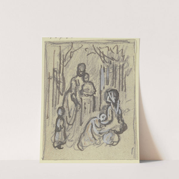 Figurenskizze; Frauen und Mädchen im Walde by Philipp Rumpf