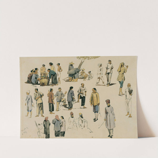 Figurenstudien von Chinesen by Joseph Selleny