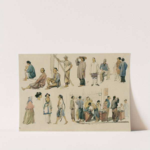 Figurenstudien von Chinesen by Joseph Selleny