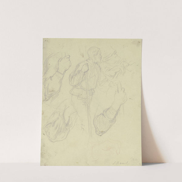 Figurenstudien zum 'Bauernkrieg' by Julius Hamel