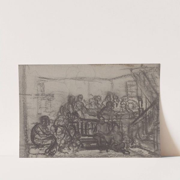 Figurer i interiør by Adolph Tidemand