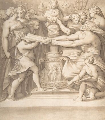 Figures Adoring a Statue of the ‘Magna Mater’ (1585)