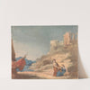 Figures Among Ruins on Hill by Thomas Sully