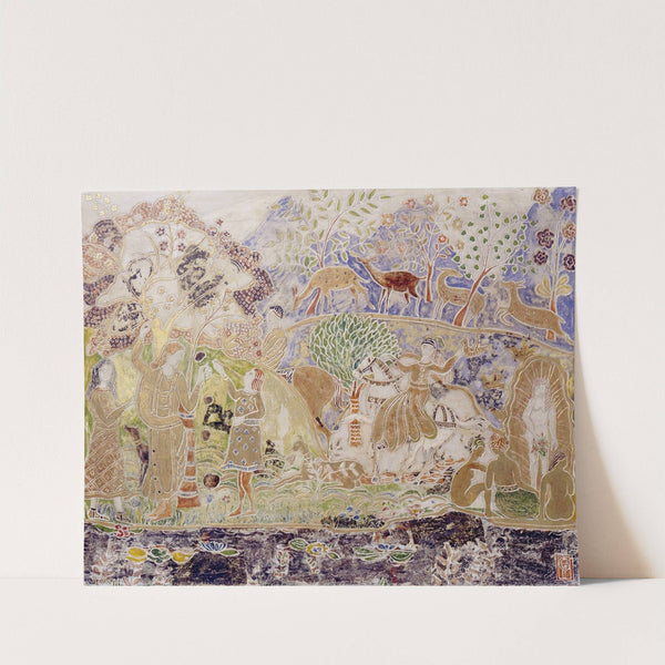 Figures and Deer by Charles Prendergast