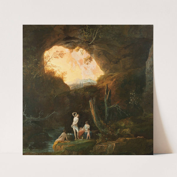 Figures bathing in a landscape by César Van Loo