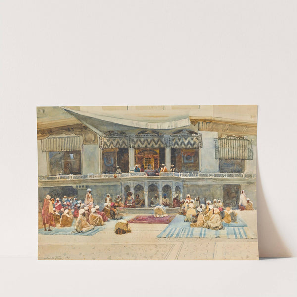 Figures before a mosque by Robert Weir Allan