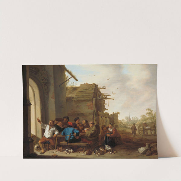 Figures before a Village Inn (1642) by Cornelis Saftleven