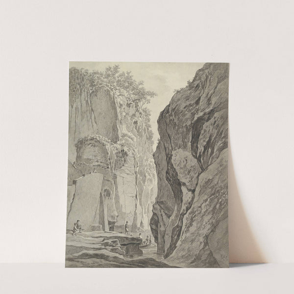 Figures Boating in a Gorge near Sorrento by Daniël Dupré