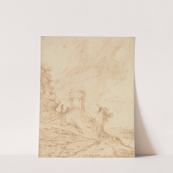 Figures by a Ruined Temple on a Rocky Promontory (1739) by Theodore Wilkens