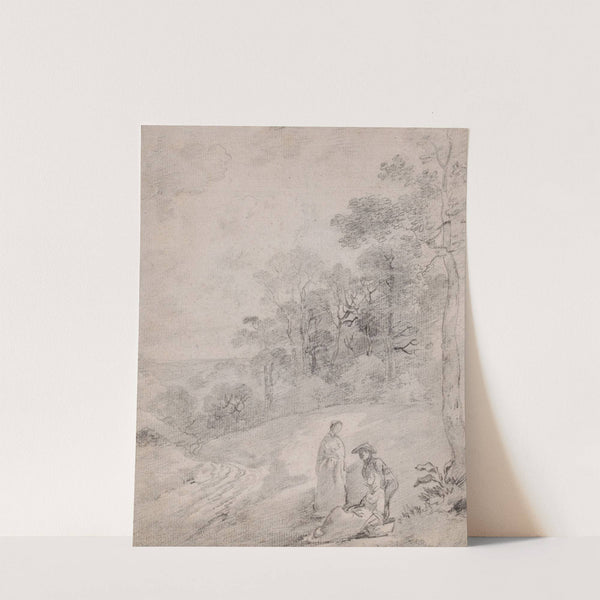 Figures By a Track Through a Wooded Landscape by Thomas Gainsborough