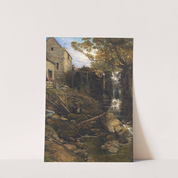 Figures by the Old Water Mill near Whitby by Thomas Creswick