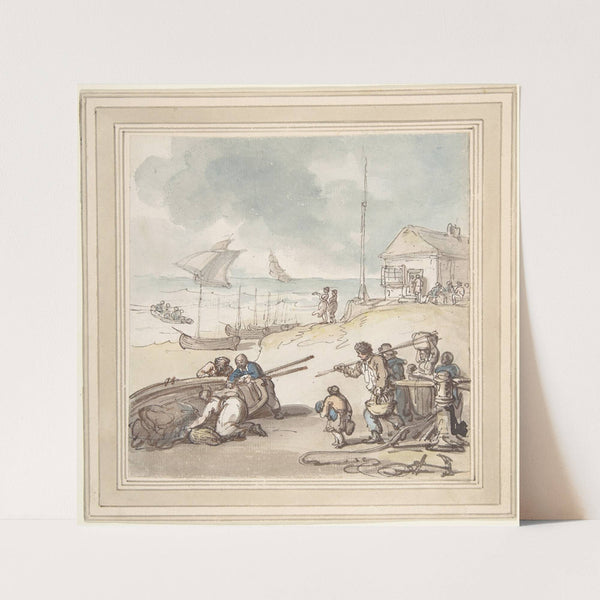 Figures by the Seashore by Thomas Rowlandson