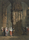 Figures, cathedral interior