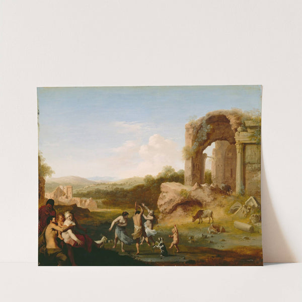 Figures Dancing near a Ruin (ca. 1624) by Cornelis Van Poelenburch