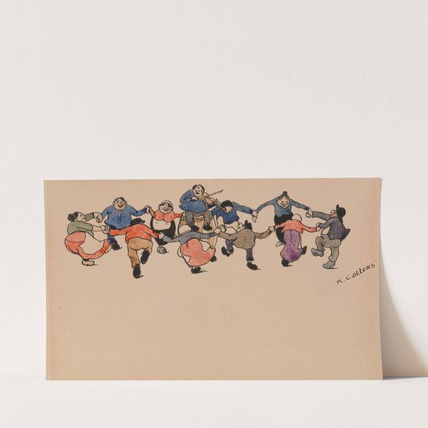 Figures in a Circle Dancing around a Violin Player by Karel Collens