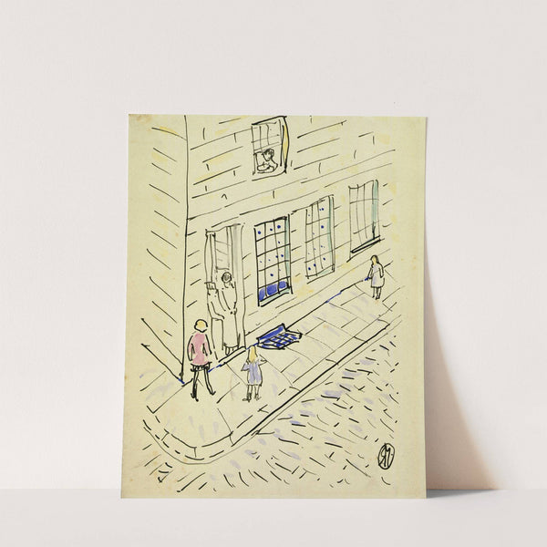 Figures in a doorway by Raymond McIntyre