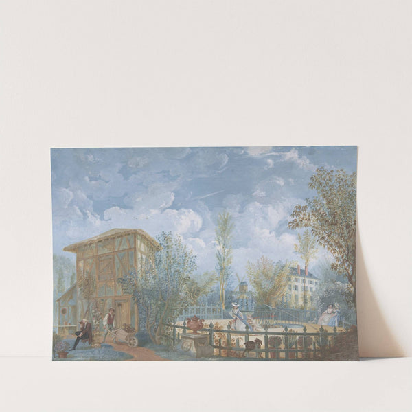 Figures in a Garden by Jean Démosthène Dugourc