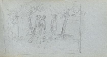 Figures in a Landscape (1860s)