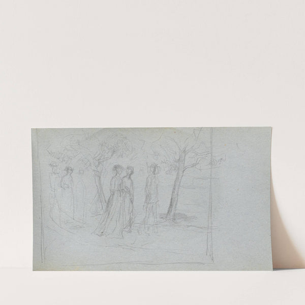 Figures in a Landscape (1860s) by Ernest Meissonier