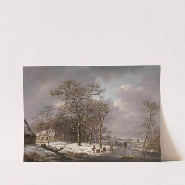Figures In A Winter Landscape by Andreas Schelfhout