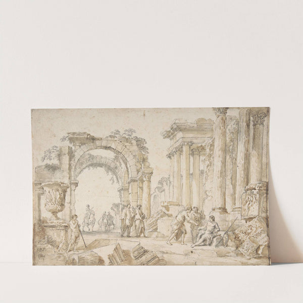 Figures in Classical Ruins by Giovanni Paolo Panini