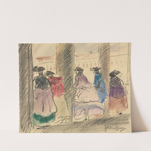 Figures in Masquerade on the Loggia of the Ducal Palace, Venice by Italico Brass