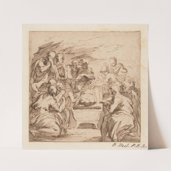 Figures mourning by Benjamin West