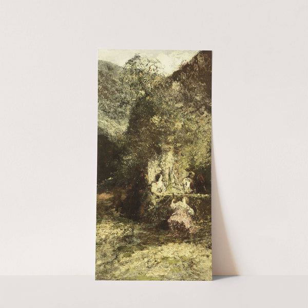 Figures near a Fountain (c. 1870 - c. 1886) by Adolphe Monticelli