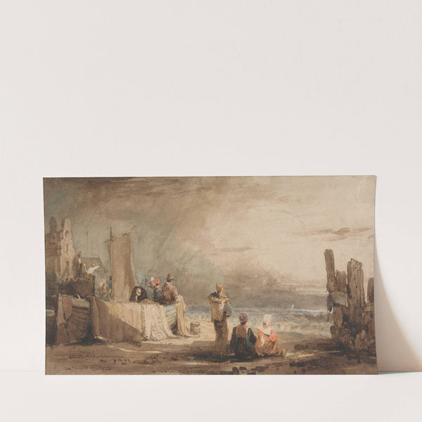 Figures on a Beach (after 1827) by Samuel Prout