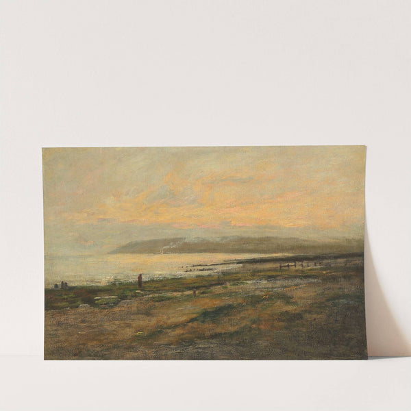 Figures on a beach, sunset by Philip Wilson Steer