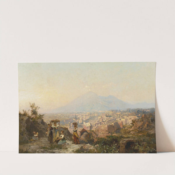 Figures on a Hill Overlooking Pompeii by Franz Richard Unterberger
