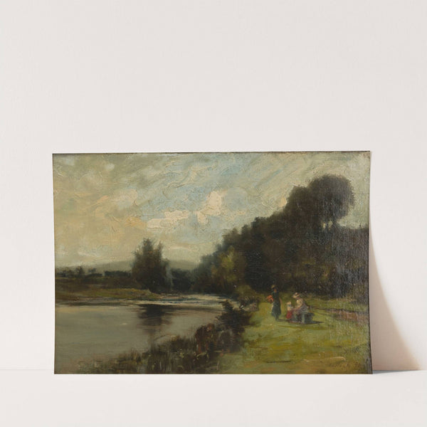 Figures on a River Bank by Stirling Malloch