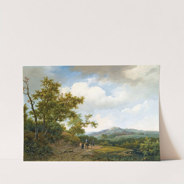 Figures On A Sandy Track In A Hilly Landscape by Marinus Adrianus Koekkoek