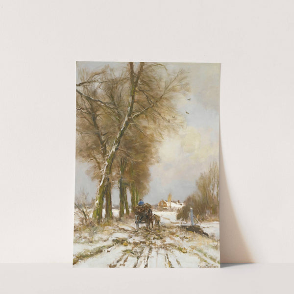 Figures On A Snowy Path by Louis Apol