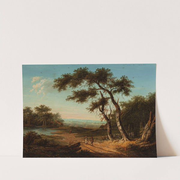 Figures on a Sunlit Country Road by Patrick Nasmyth