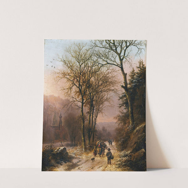 Figures on a winter road (1849) by Barend Cornelis Koekkoek