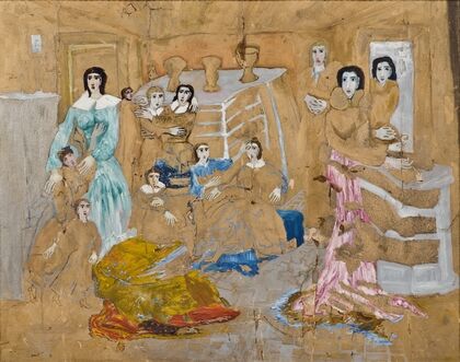 Figures on Golden Ground. Composition from His Illness