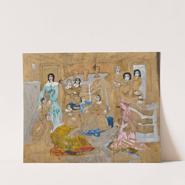 Figures on Golden Ground. Composition from His Illness by Carl Fredrik Hill