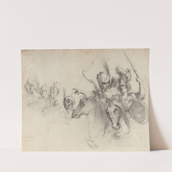 Figures on Horseback (verso) by After Jacques Bellange