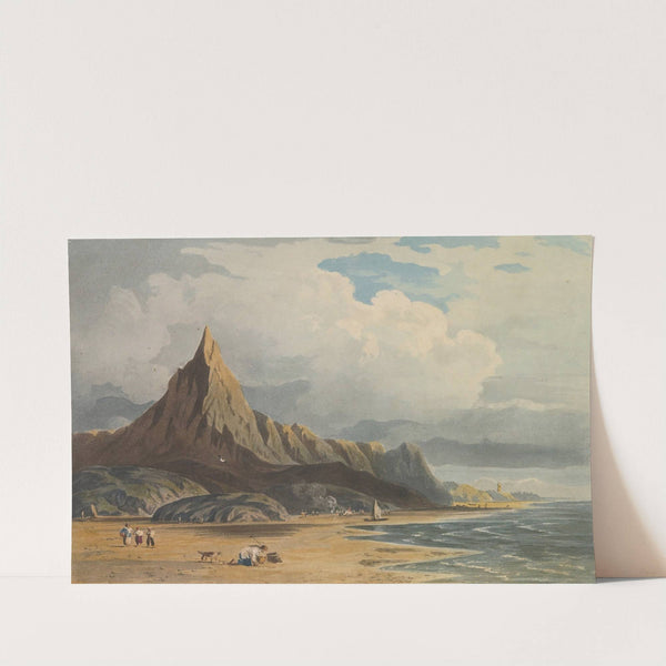 Figures On The Beach At Barmouth, North Wales by John Varley