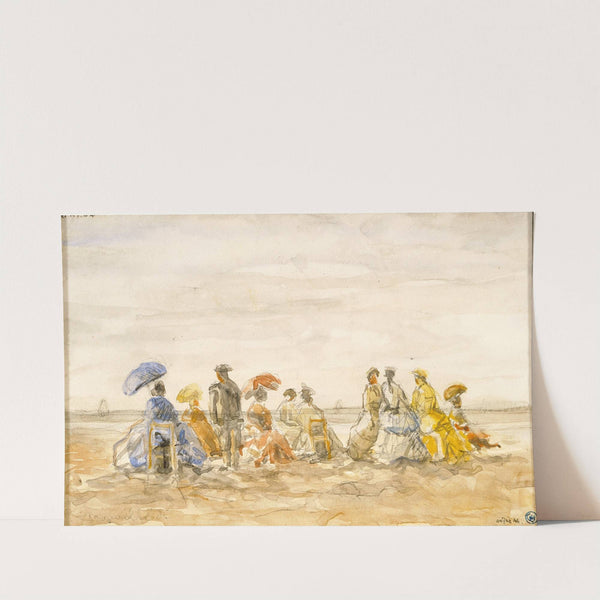 Figures on the Beach at Trouville (1885) by Eugène Boudin