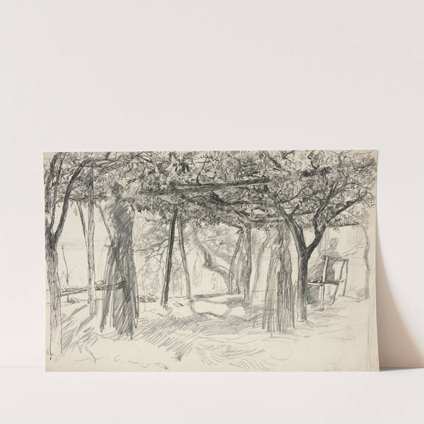 Figures under an arbor by Edwin Austin Abbey