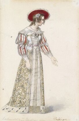 Figurine in mittelalterlichem Kleid