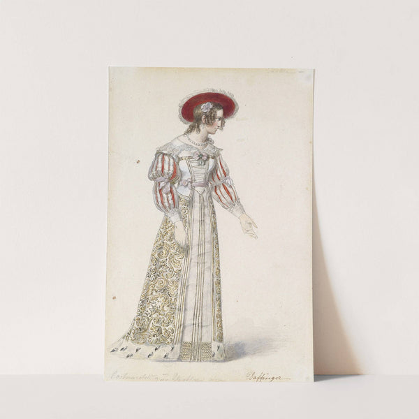 Figurine in mittelalterlichem Kleid by Moritz Michael Daffinger