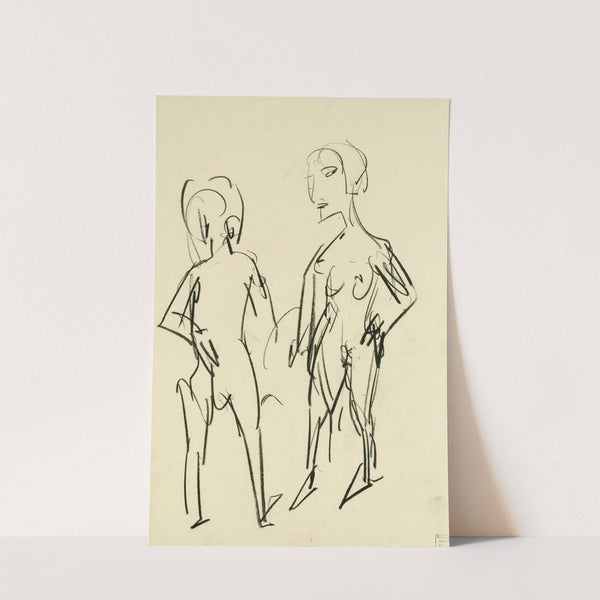 Figürliche Skizze (zwei Akte) by Albert Müller