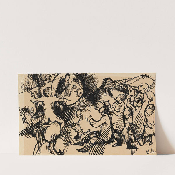 Figürliche Szene (Vision) (1916) by Wilhelm Morgner