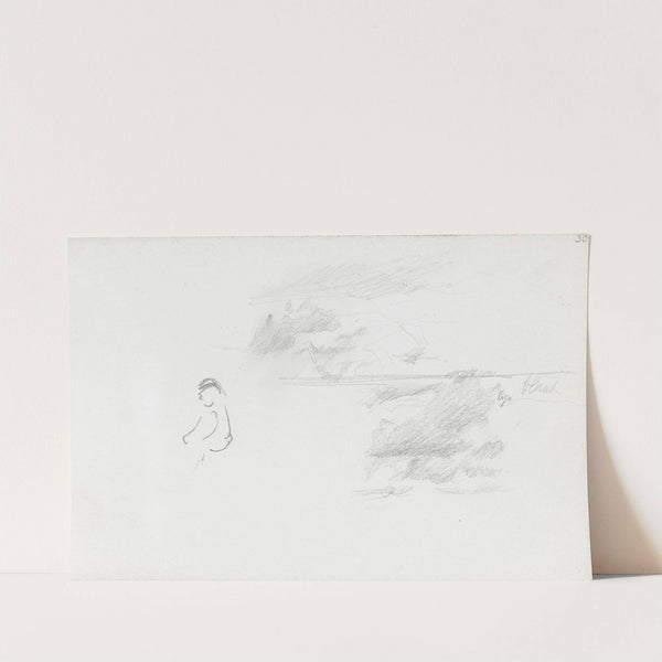 Figurriss; landskap by Ludvig Karsten